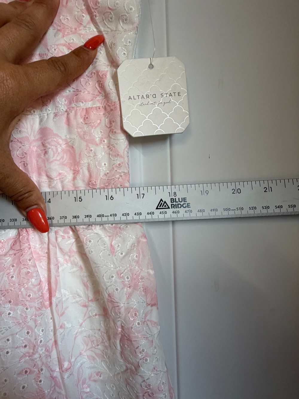 Altar'd State Pink Printed Mini Sundress with Ruffle Straps - Picture 7 of 9